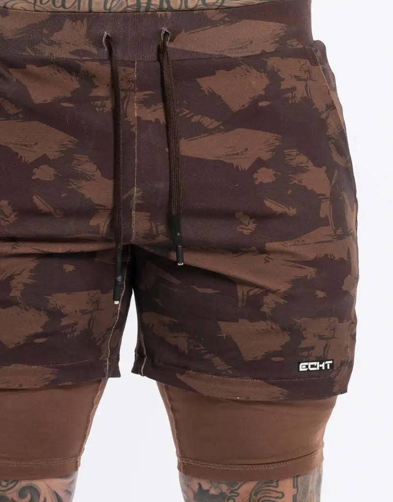 mens casual summer shorts 2022 New Camouflage 2-in-1 Summer Running Shorts MenSports Jogging Fitness Training Quick Dry Mens Gym Men Shorts Short Pants best casual shorts