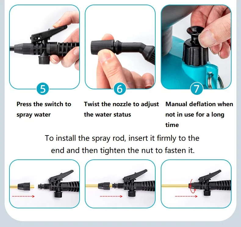 5L Garden Pressure Sprayer Irrigation Flower Plant Watering Can Pesticide Fertilizer Spray Tool Air Pump Water Sprayers Bottle
