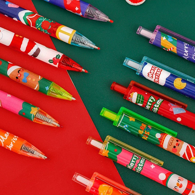 20pc Cartoon Weihnachten 0,5mm Gel Stift Nette Student Schnell Trocknend Schwarz schreiben Tinte Stift Hohe Qualität Büro Unterschrift stift Weihnachten Geschenk – Detail 12