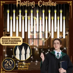 20-80Pcs Floating Candles with Wand Magic Flying Candles Burning Candles Taper Candles for Christmas Decoration/Wedding/Party
