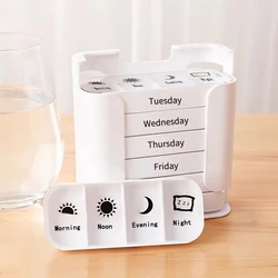Enhanced 7 - Day Portable Medication Organizer (WHITE)