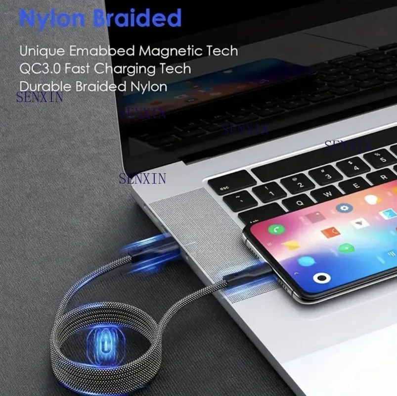 100W Magnetic Fast Charging USB-C Cable