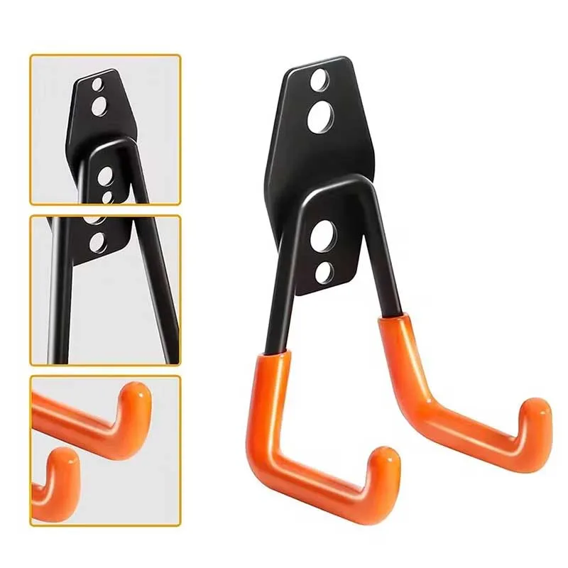 Bicycle Garage Heavy Storage Hook Warehouse Hardware Strong Load-Bearing Small/Medium Square Hook Tool Storage Wall Metal storage hook