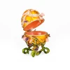 QIFU New Red Faberge Egg Trinket Box for Home Decor Gifts 6