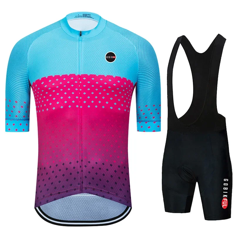 사이클링 저지 세트 2024 Gobikful Summer Maillot Ropa Ciclismo 남자 자전거 사이클링 저지 산악 자전거 의류 스포츠웨어 슈트
