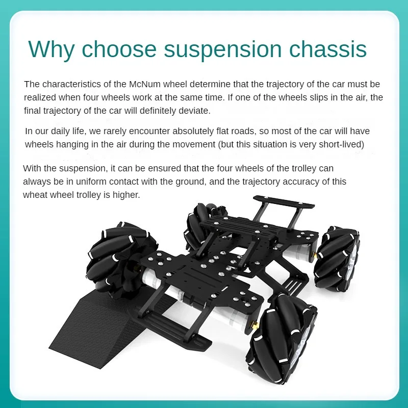 RC Car Chassis with 12V Encoder Motor Suspension 4WD Mecanum Wheel For Arduino Robot DIY Kit For Raspberry Pi Programmable Robot