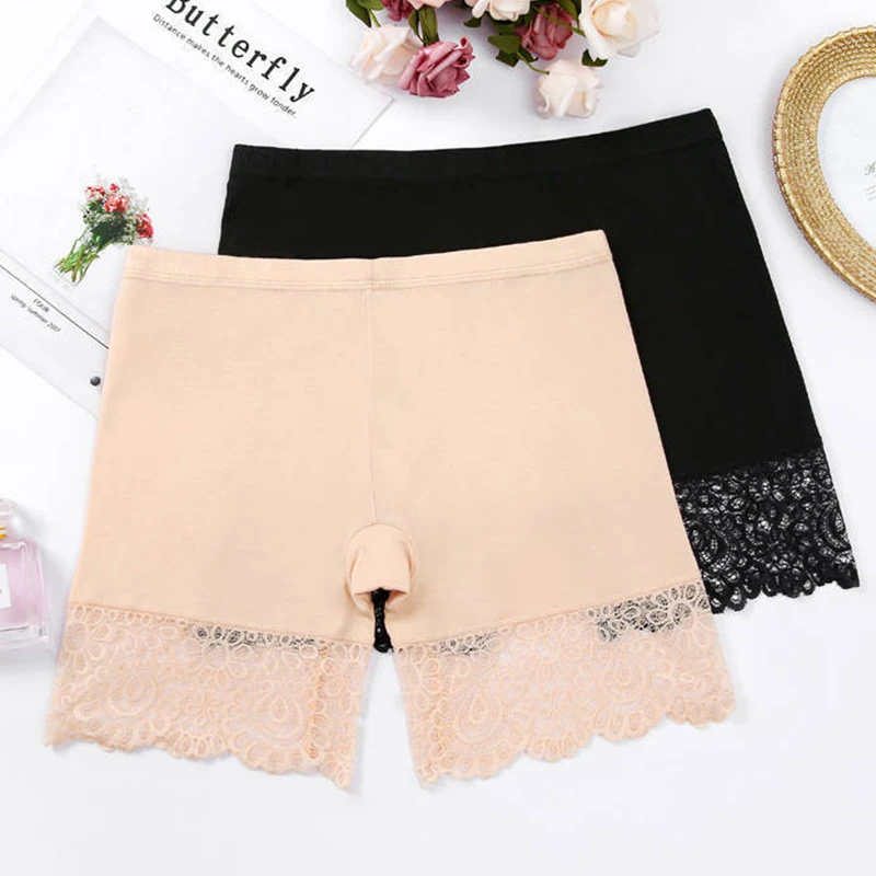 High Waist Seamless Lace Panties Safety Shorts High Waist Underwear Women