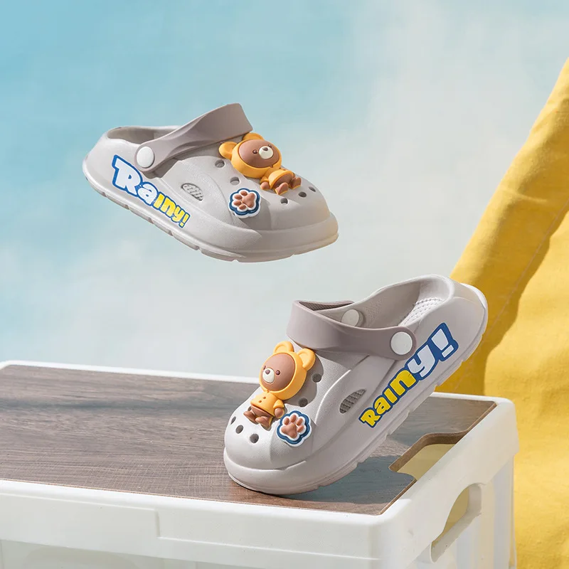 Summer Children Garden Clogs Shoes Boys&Girls Beach Sandal Kids Lightweight Breathable Cute Cartoon Slip Baby Slippers