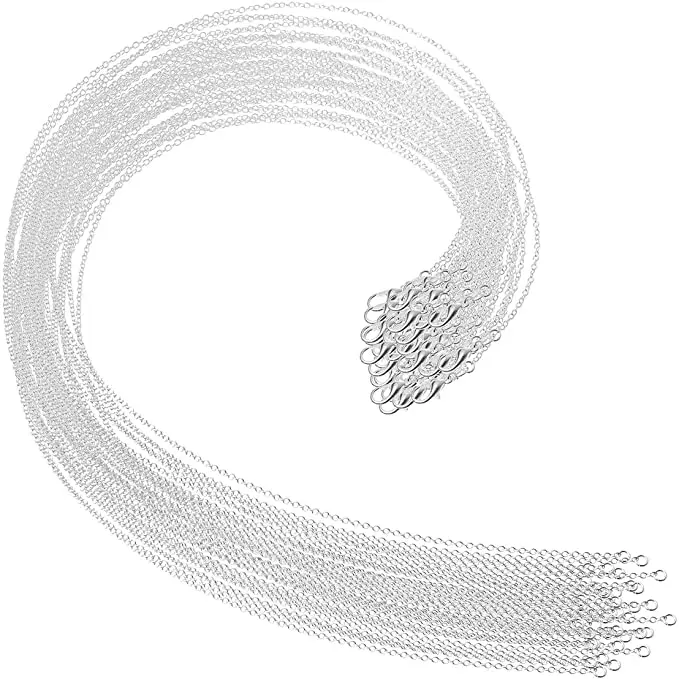 30PCS 925 sterling silver fine chains necklace for women men jewelry set luxury fashion party wedding Jewelry gift Fres shipping