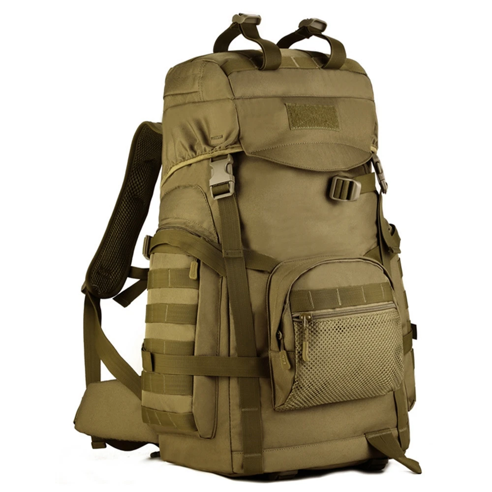 

Large 60L Tactical Backpack Military Pack Assault Bag Molle Men Army Outdoor Waterproof Climbing Rucksack Camping Hiking Mochila