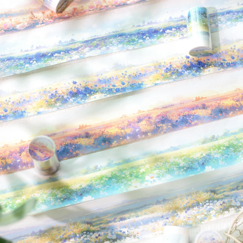 Yoofun 7.4x200cm Spring Floral Washi Tape Flower Washi Masking Tape Decorative Tape For DIY Art Craft Diary Scrapbooking 2