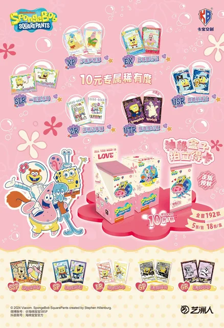 SpongeBob SquarePants Classic Anime Characters Patrick Star Tentacles Original Box Collecting Hobbies Card Children's Gift 6