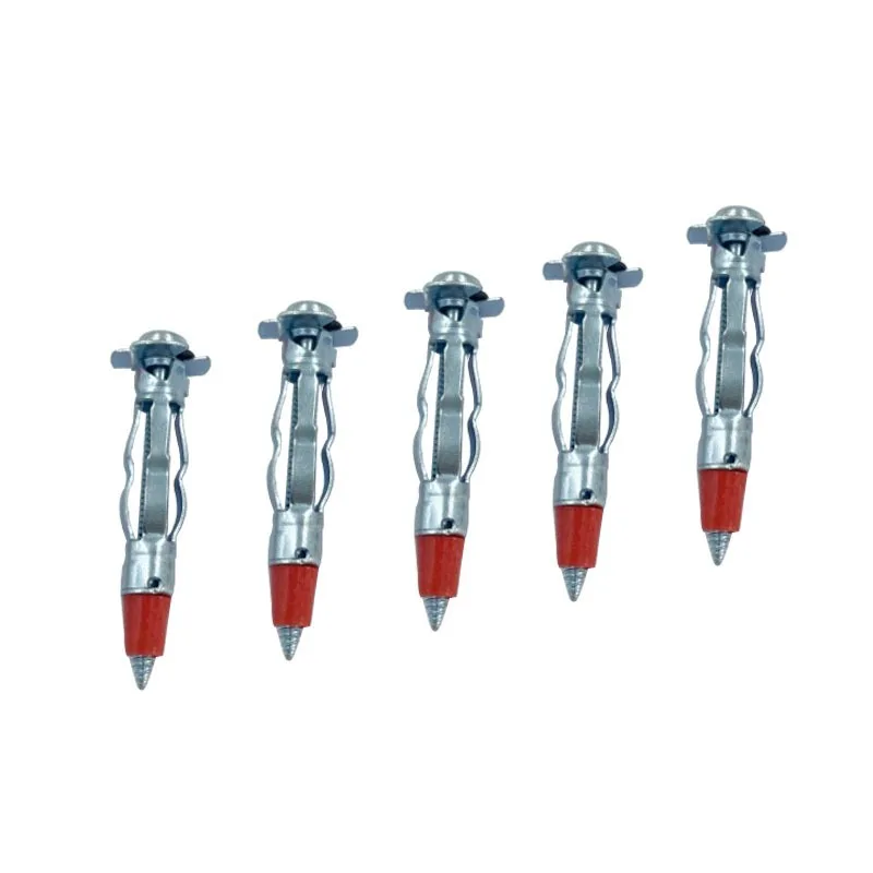 Red Pointed Expansion Rivets Cross Screws Galvanized Steel Hollow Walls Driven Anchoring Metal Fasteners Woodworking Bolt Sets