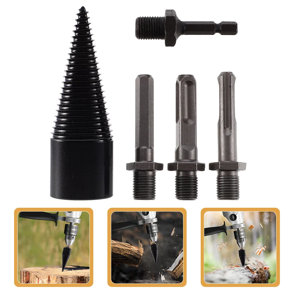 

5 Pcs Firewood Splitting Bit Drill High Hardness For Splitter High-carbon Steel