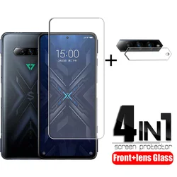 Premium Tempered Glass Screen Protector and Lens Film for 2 Glass and 2 Lens (For BlackShark 4 Pro)