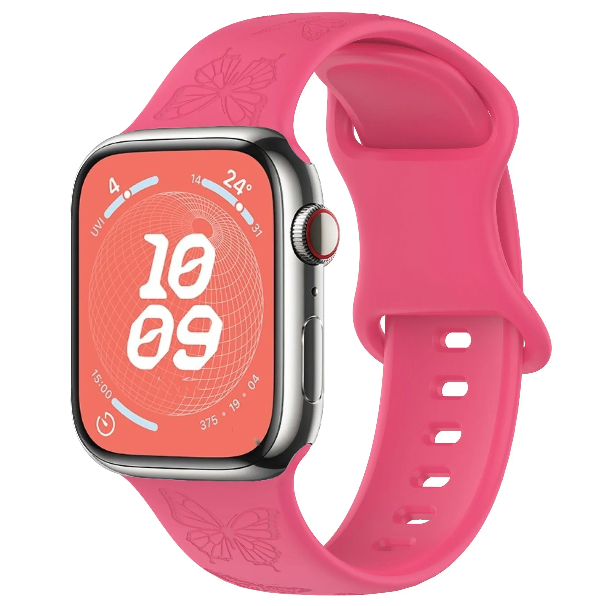 Engraved Silicone Strap with Pattern Design