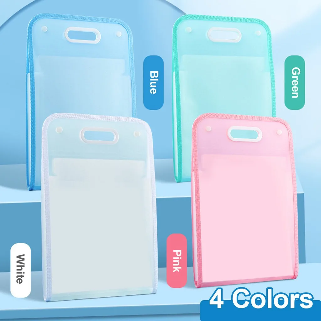 1 PCS Kawaii Korean Stationery Portable Multi-layer Large Capacity Organ Test Paper Bag Folder file folder file bag stationary organizer pouch High School Student Stationery