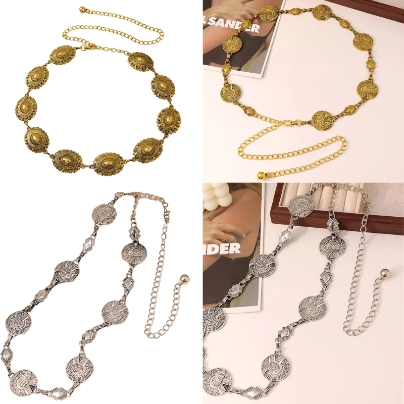 

Waist Chain Hot Girl Carving Charm Sexy Metallic Chain for Party/Club for Banquet Idol Costume Jewelry Waist Belt