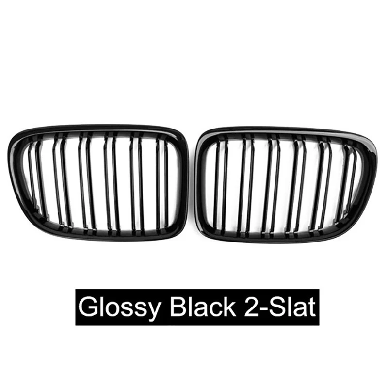 car air vent cover Glossy Black Front Bumper Dual Slat Front Kidney Grill Grille For-BMW X1 Series E84 SDrive XDrive 2009-2015 hood deflector