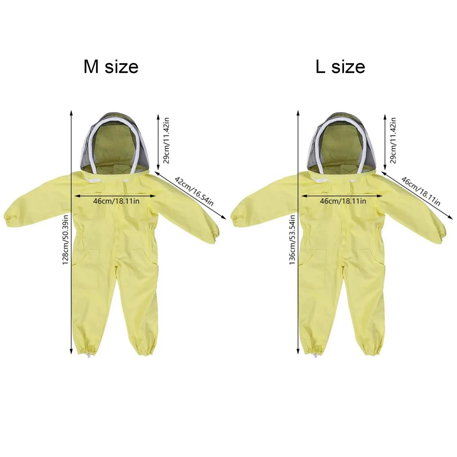 Beekeeping Protective Suit Jumpsuit Full Body Beekeeper Suit Costume Cotton with Ventilated Veil Hood For Child Boys Girls