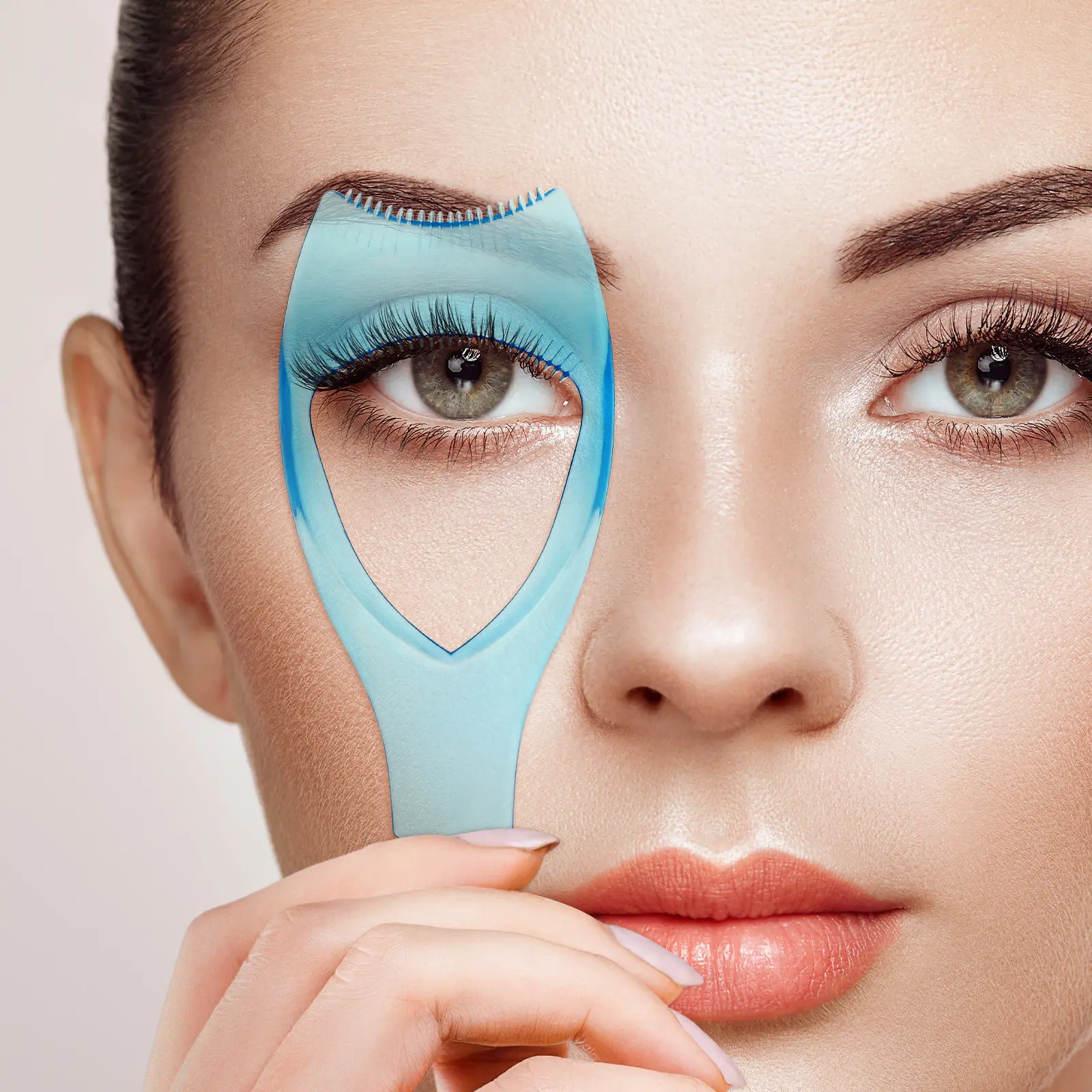 1 세트 속눈썹 빗 어플리케이터 아이라이너 템플릿 가이드 도구 메이크업 용품 액세서리 마스카라 쉴드 스텐실 모델