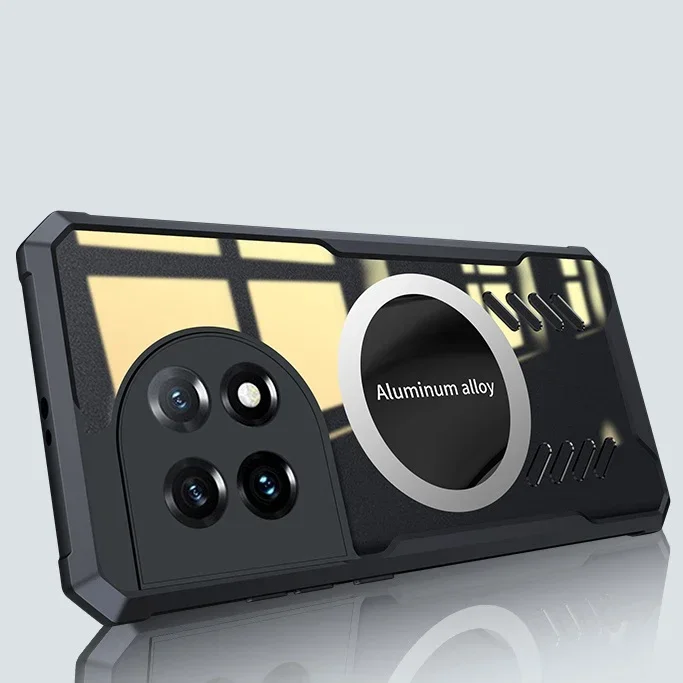 Graphene Heat Dissipation PC Case For OnePlus 12 12R 11 11R 10R 10T 10 9 9R 9RT Breathable Transparent Bumper Casing Shell Cover_voghion.com