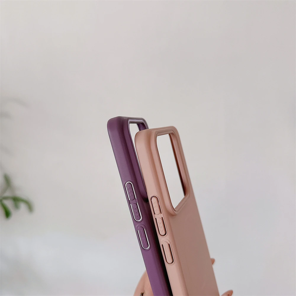Matte Silicone Slim Shockproof Phone Case - Candy Color Bumper Back Cover