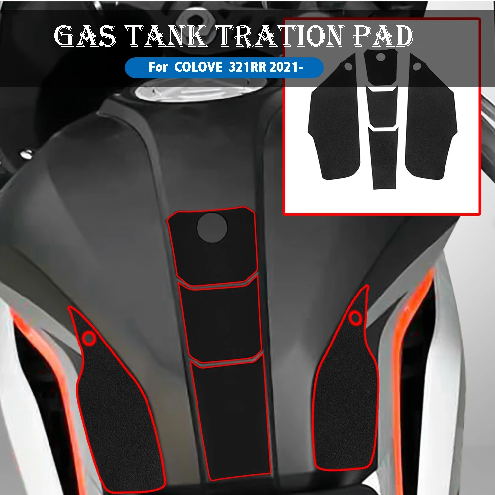 

For COLOVE 321RR 321 RR 2021 2022 Motorcycle Accessories Anti Slip Fuel Tank Pads Gas Knee Grip Traction Sticker Protector