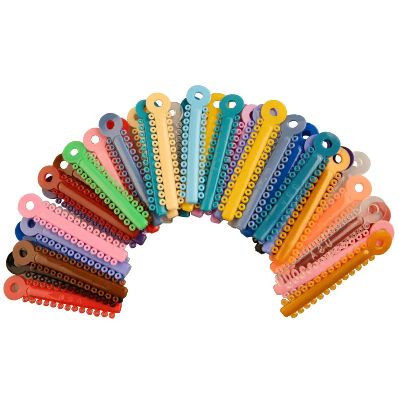 1014 Stück/Packung AZDENT Zahnkieferorthopädische Ligaturbinder, mehrfarbig, klare Farbe, hohe Festigkeit und Elastizität – Detail 3