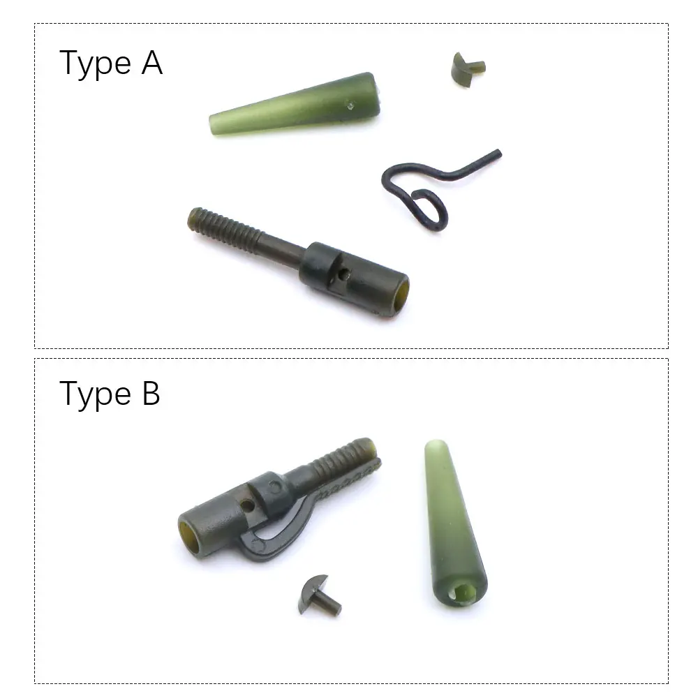 10pcs Carp Fishing Accessories Lead Clips Rubber Anti-tangle Sleeves For Helicopter Carp Rig Swivels Terminal Fishing Tackle 3