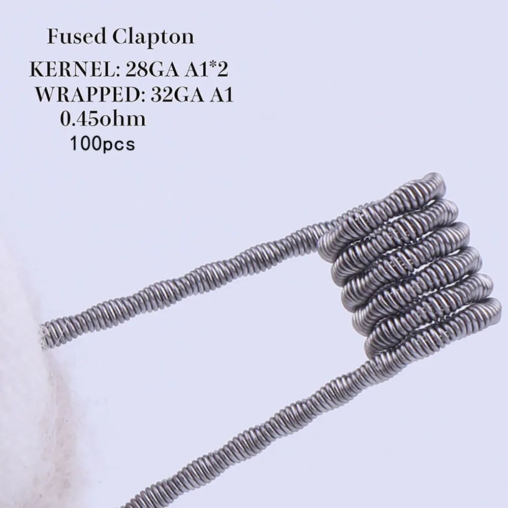 50pcs/box A1/316 Flat twisted wire Fused clapton Hive wires Alien Mix twisted Quad Tiger coils Heating Resistance coil heating resistance coil