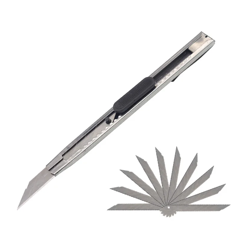 3 pcs stainless steel art knife small portable office supplies paper cutter student stationery hand tool