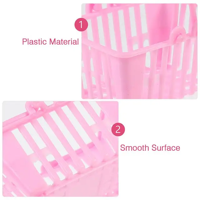 12pcs Mini Shopping Baskets Playing House Baskets Kids Small Candy Baskets Model Doll House Furniture For Dollhouse Decor 5