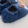 Toddler Boys Slippers for Winter Baby Loafers Plush Warm Cartoon Lion Rubber Sole Children Home Shoes Kids House Indoor Footwear 4