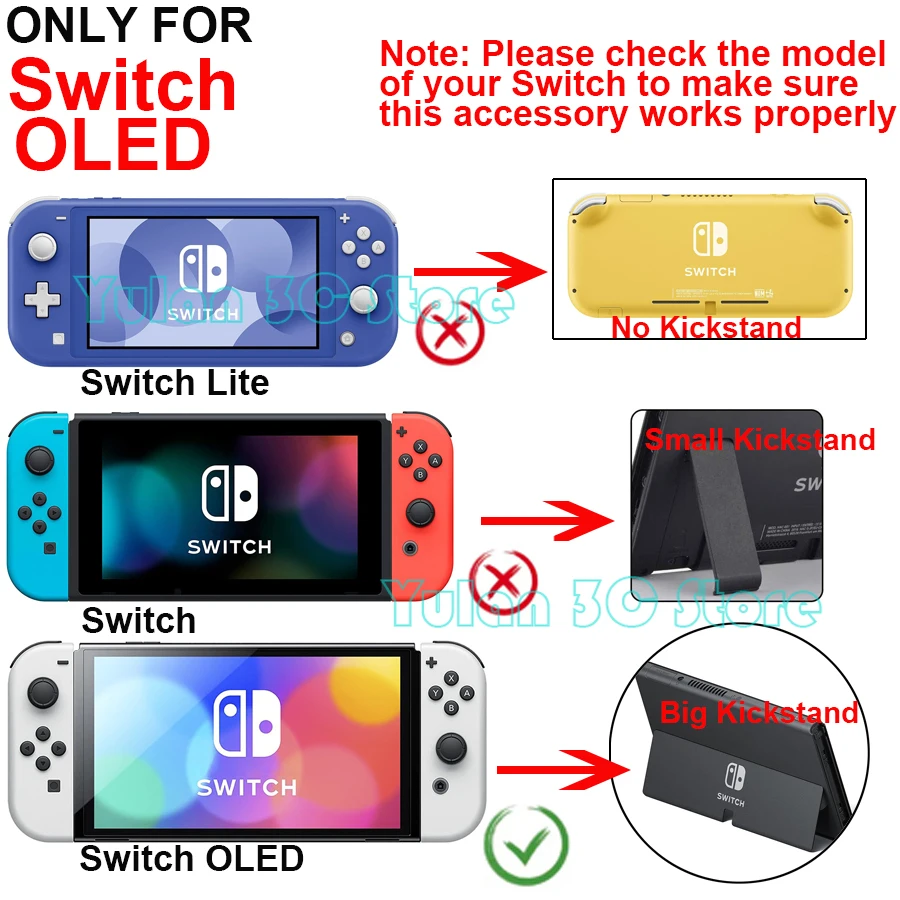 Transparent Replacement Housing Shell Case with Kickstand