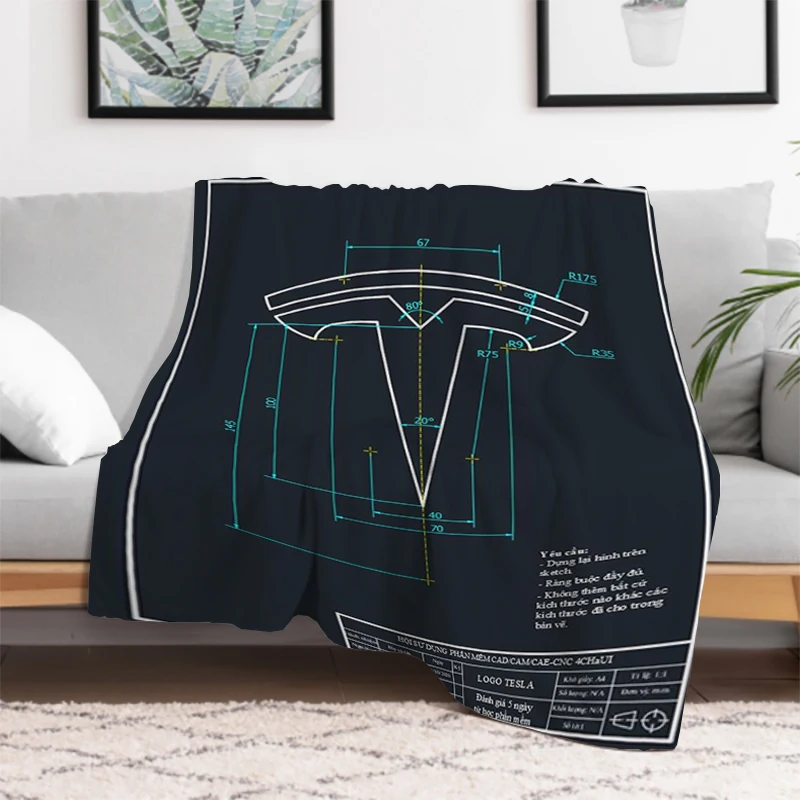 

Plush Tesla Motors Blanket Microfiber Bedding Sofa Blankets for Bed Furry Bedspread the Throw Knee Throws Bedspreads Plaid Baby
