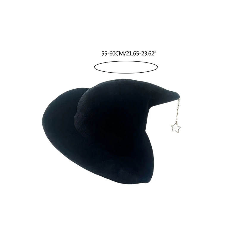 Halloween Witch Hat Wizard Men Women  Costume Cosplay-  Pendant