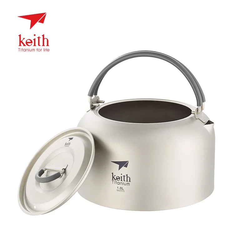 Keith Titanium Kettle Camping Picnic Coffee Tea Pot 115g 1L Ti3901 4