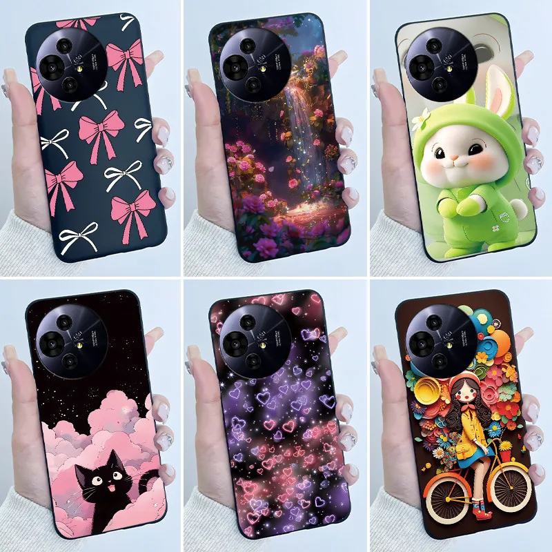 Luxury Cute Love Rabbit Black Soft Silicone Shockproof Phone Case Cover