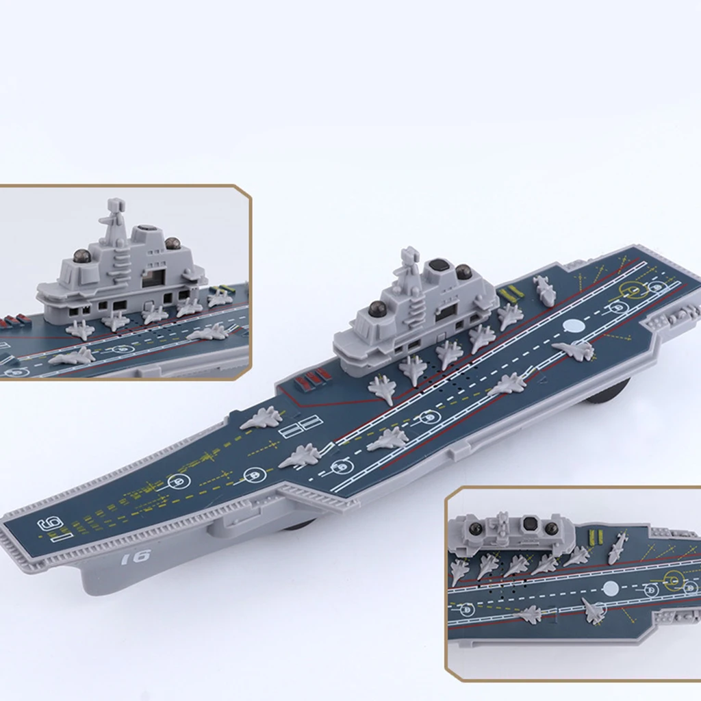 New Inertial Aircraft Carrier Light Music Model Military Ship Simulation Military Ship Toy Kids Educational Toy Model