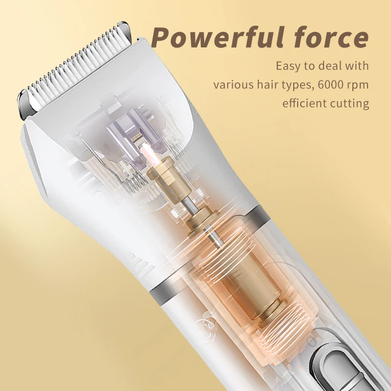 WAIKIL New Five in One Electric Barber Multi functional Hair Trimmer Rechargeable Digital Display Cordless Electric Push Clipper 4