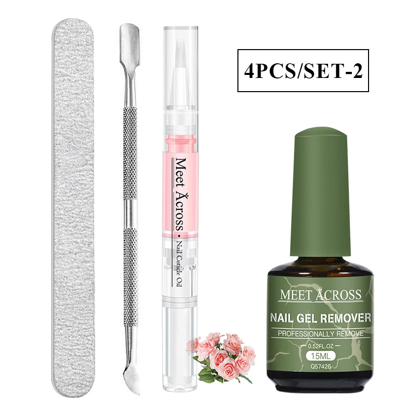 4PCS 15ML Quick Magic Gel Nail Polish Remover Professional Grade Formula for Natural Gel Nails 6