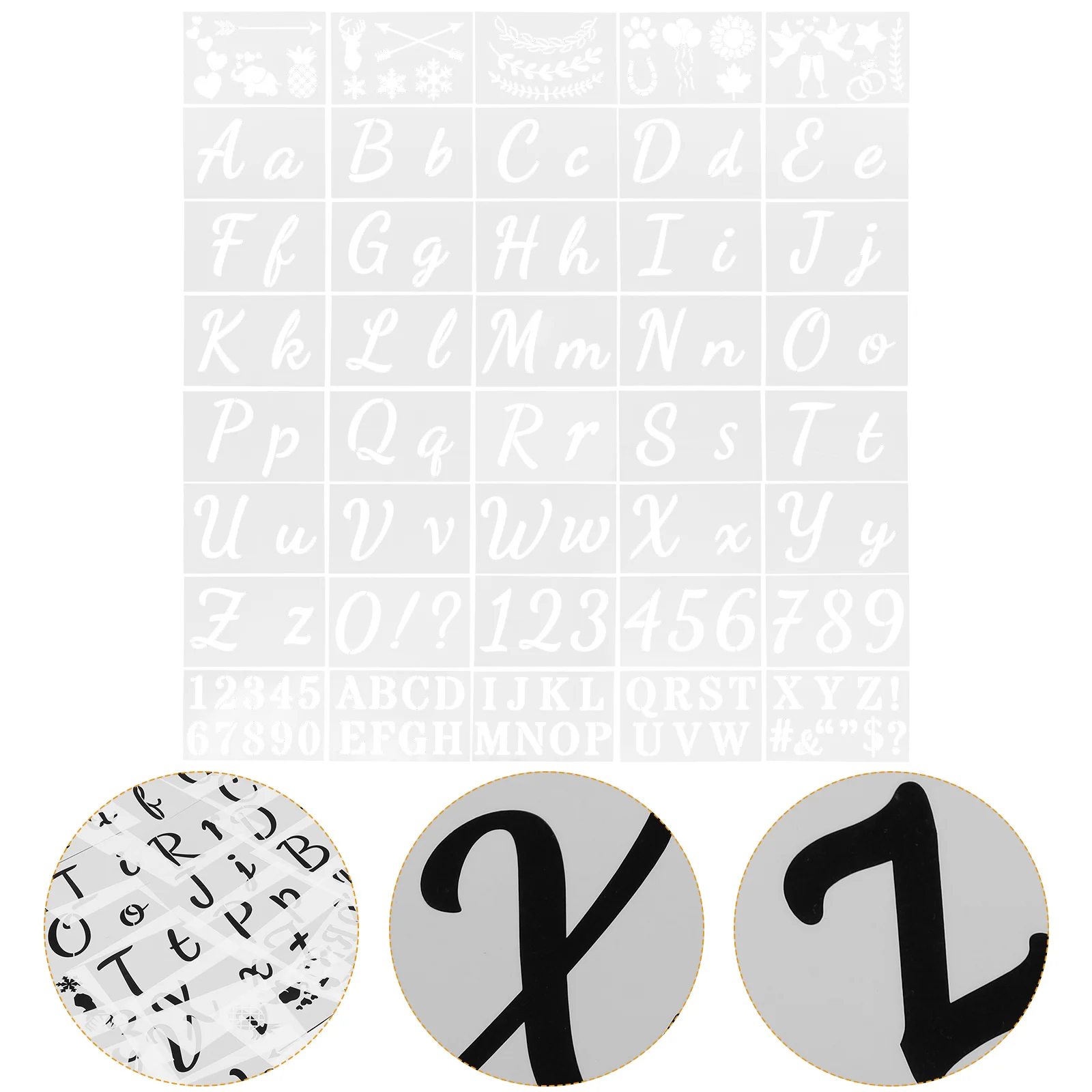 

English Alphabet Template Letter Molds Board Decorate Stencils The Pet Large Letters