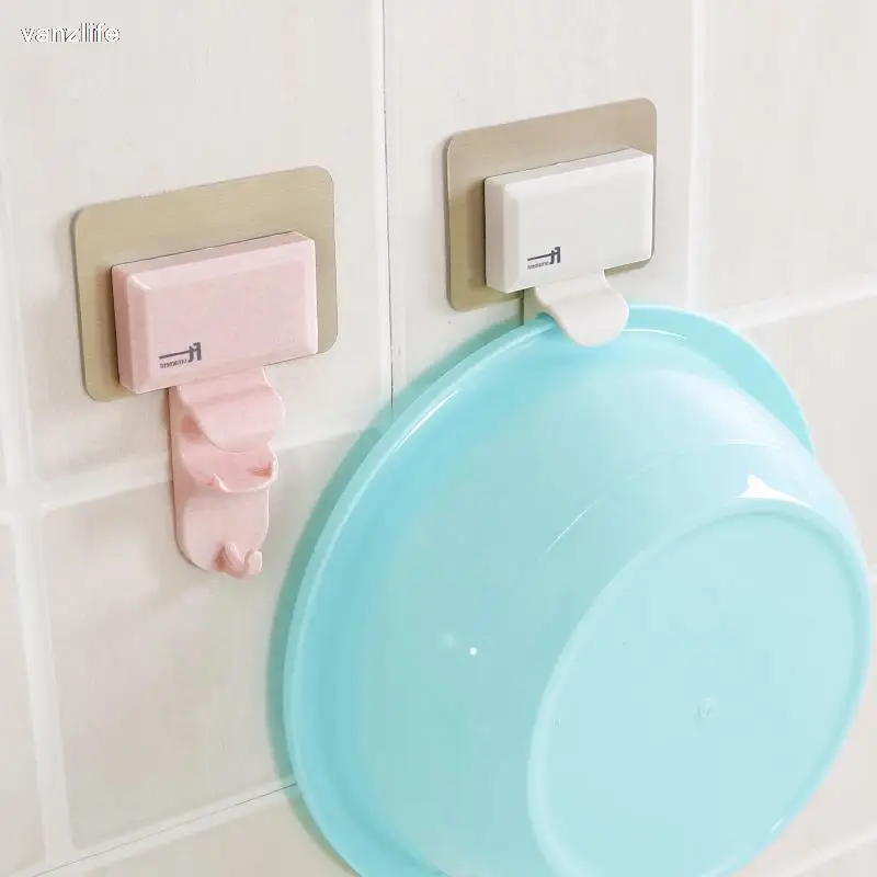 vanzlife Bathroom wall hook basin bathroom creative chuck up toilet strong hanging washstand hang basin