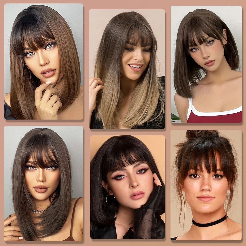 Synthetic Bangs Fake Air Bangs Synthetic Hair Fake Fringe Natural False Hairpiece Hair Styling Clip-In Extension Women Clip In Bangs Tools