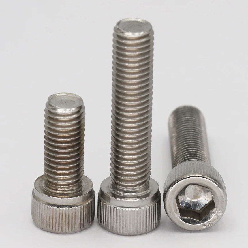 304 Stainless Steel Cup Inner Hexagon Hex Socket Allen Head Cap Bolt Screw M7 M9 1mm 1.25mm 1.5mm Fine Thread Pitch DIN912