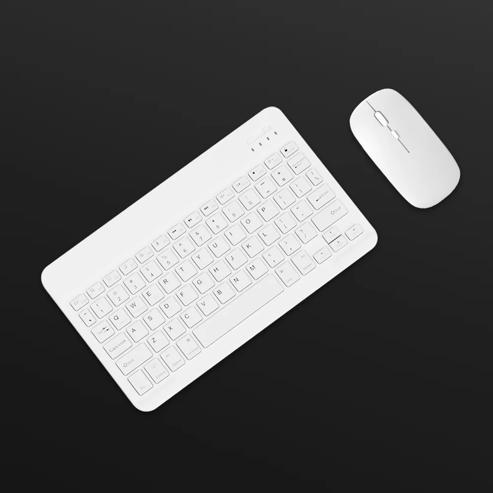 Teclado Bluetooth, teclado Bluetooth inalámbrico recargable ultradelgado  para iOS, Android, Windows y Mac Compatible con iPad, iPad Pro, iPhone,  tabletas Android, etc. Ormromra CZDZ-ZC37-2