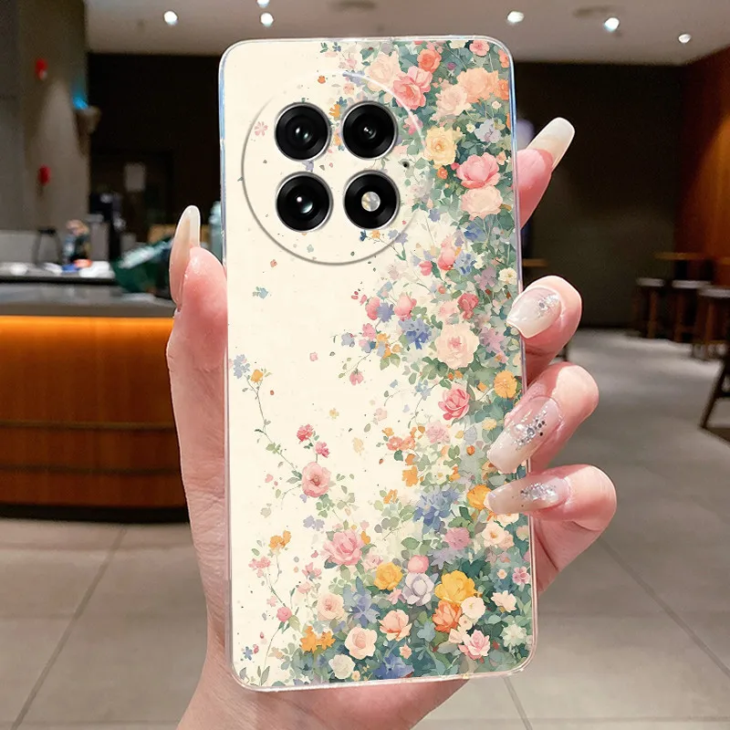 Floral Butterfly Soft Silicone Transparent Phone Case Cover