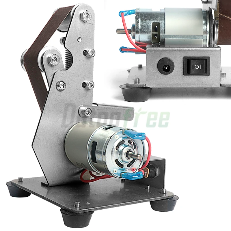 Electric Grinder Electric Sander Belt Sander Cordless Sander Mini Electric Belt Sander DIY Polishing Grinding Machine Multifunctional Grinder Belt Sander Cutter Edges Sharpener 7 gears