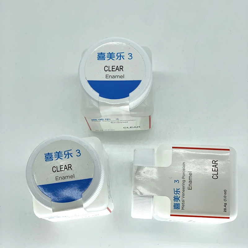 

Dental Porcelain Powder Ceramco 3 28.4g CLEAR/ LIGHT/MEDIUM/ A1 / A2 / A3 16 Color Natural Enamel Transparent 3D Cut End Color